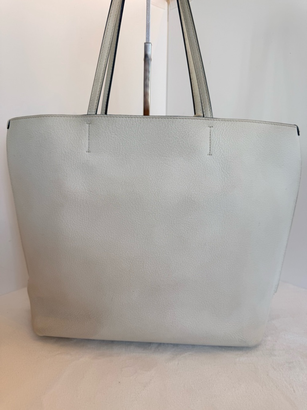 Dior Women’s White Perforated Tote Bag with Blue Interior - Picture 2 of 11